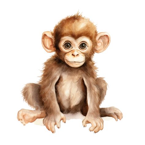 Monkey Watercolor Clip Art, Monkey, Watercolor, Wild PNG Transparent Image and Clipart for Free ...