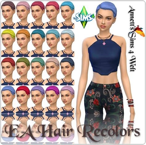 EA Hair Recolors at Annett’s Sims 4 Welt » Sims 4 Updates