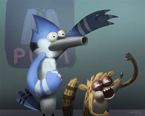 Mordecai and Rigby by edsfox | Art, Cartoons series, Olaf the snowman