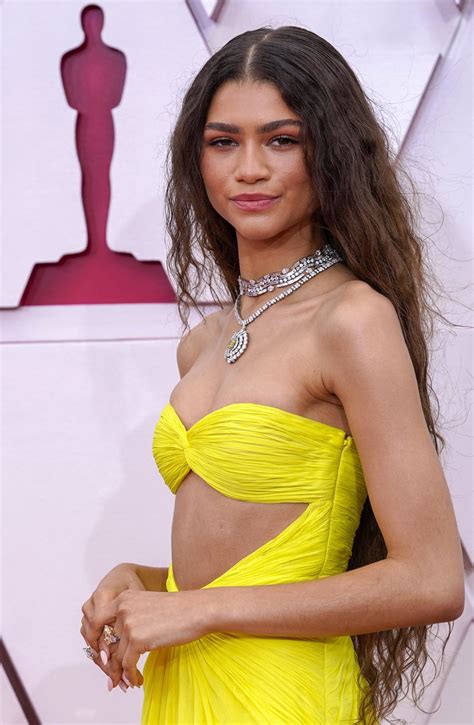 Zendaya Wears Yellow Valentino Dress at Oscars 2021