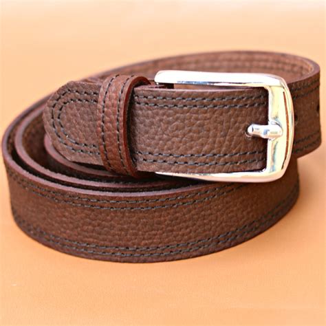 Leather belt in wooden brown colour – Mender Leather Factory