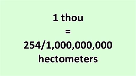 Convert Thou to Hectometer - ExcelNotes