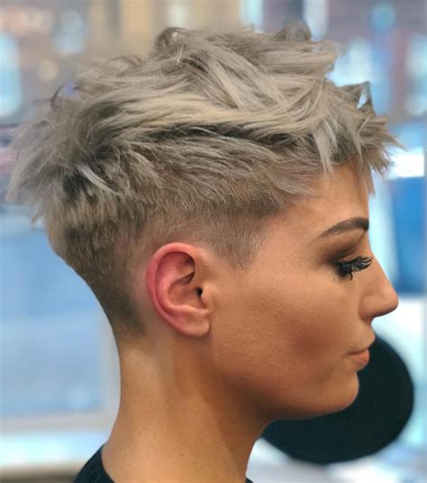 Modish Brandy concrete messy short hairstyles for women Skim Stand up ...