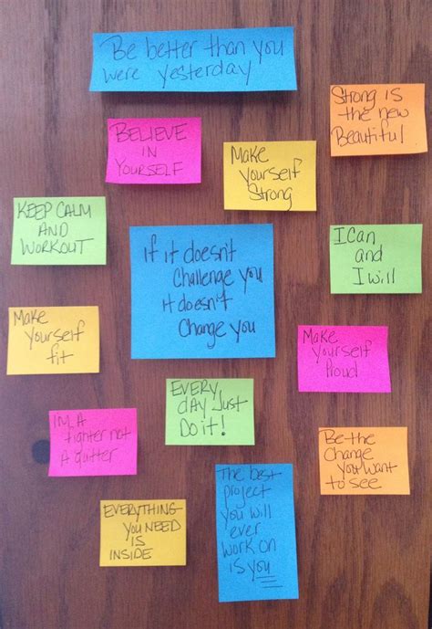 Motivation wall, Sticky notes quotes, Motivation inspiration