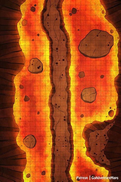 [OC][Art] Magma Pass Battle Map 24x36 - battlemaps Dungeon Tiles, Dungeon Maps, Dungeons And ...