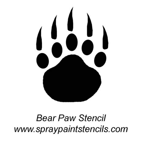 bear claw stencil printable | Bear paw tattoos, Bear stencil, Bear claw tattoo