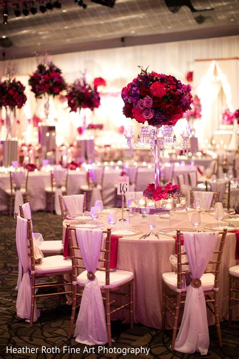 The reception is held! | Photo #38373 | Red wedding theme, Purple ...