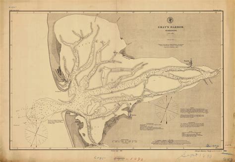 Gray's Harbor (Washington) Historical Map - 1890 – Nautical Chart Prints