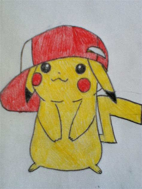 Pikachu in Ash's Hat by kndlover4eva on DeviantArt