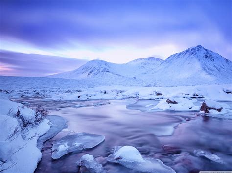 Scotland Highlands Winter Landscape Ultra HD Desktop Background ...