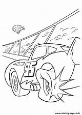 Cars Lightning McQueen Tier Blast A4 Disney Coloring Page Printable sketch template