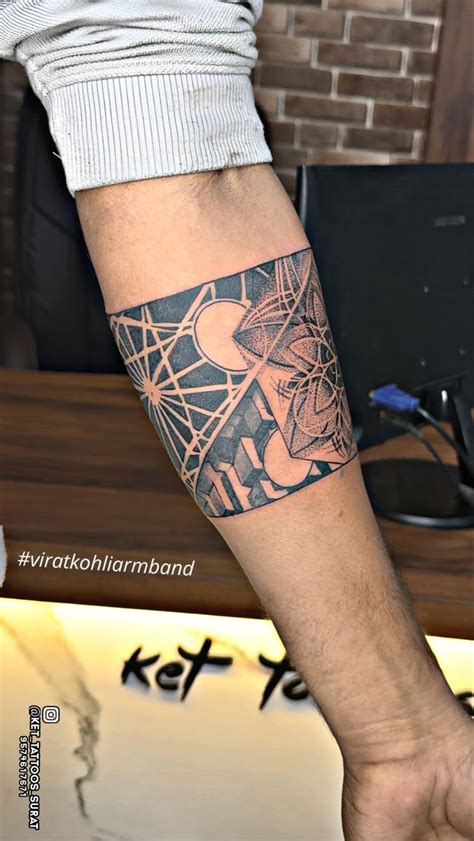 Virat Kohli Arm Band Tattoo | Forearm band tattoos, Arm band tattoo ...