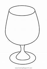 Stylish Wine Glass Coloring Page  drawing sketch template