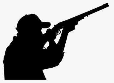 Hunting, Hunter, Gun, Silhouette, Shooting - Clip Art Clay Shooting, HD Png Download - kindpng