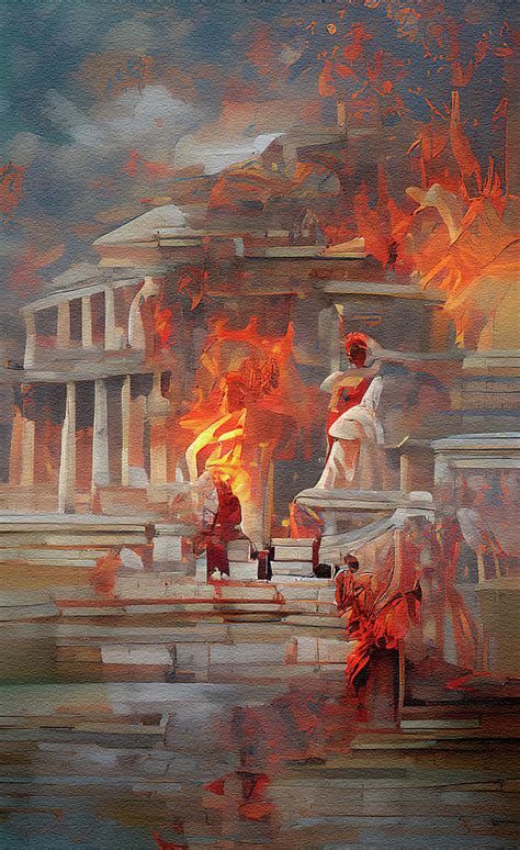 Nero Fiddles While Rome Burns Abstract Digital Art by Deborah League - Fine Art America