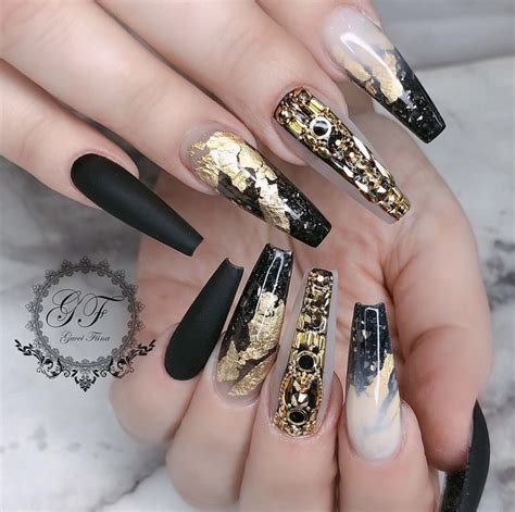 Nail Designs 2021 Black And Gold - Related searches for black gold nail designs: - loligoana