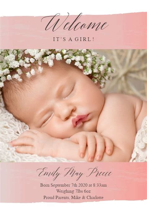 Free Birth Announcement Templates You Can Buy The Perfect Paper For ...