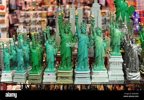 New York souvenirs, Statue of Liberty in different sizes, New York, United States Stock Photo ...