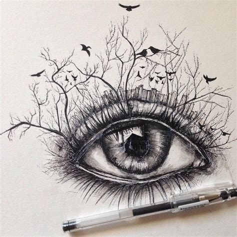 Awesome Surreal Drawings Pen by Alfred Basha. | Eye art, Eye drawing, Art