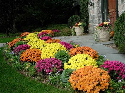 Bright Fall Garden Design and Natural Yard Lndscaping Ideas