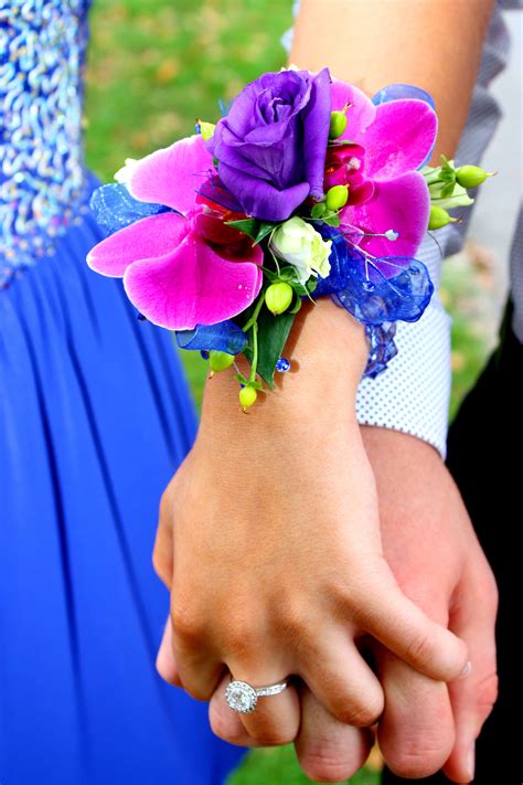 Wrist Corsage For Royal Blue Dress - Corsage Prom