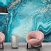 Marble Texture Wallpaper Wave Wallpaper Blue Ocean Waves - Etsy