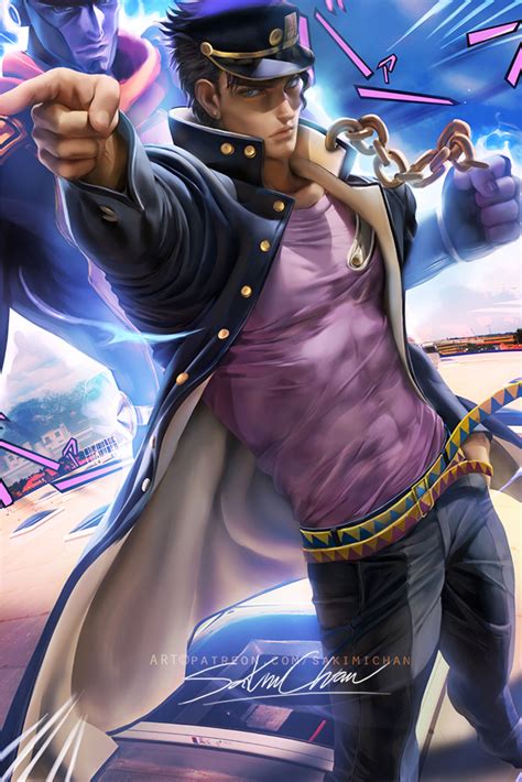 Jotaro by sakimichan on @DeviantArt | Jojo's bizarre adventure anime ...