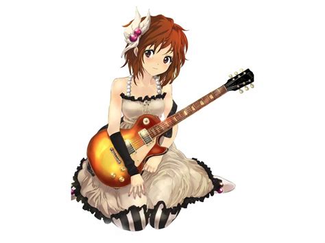 Wallpaper guitar and yui hirasawa, k-on!, anime, cute anime girl desktop wallpaper, hd image ...