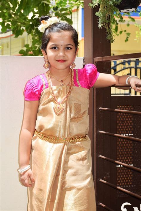 Onam Saree, Kerala Saree, Cute Babies, Kids Saree, Saree Blouse, Sari, Kids Makeup, Sari Blouse