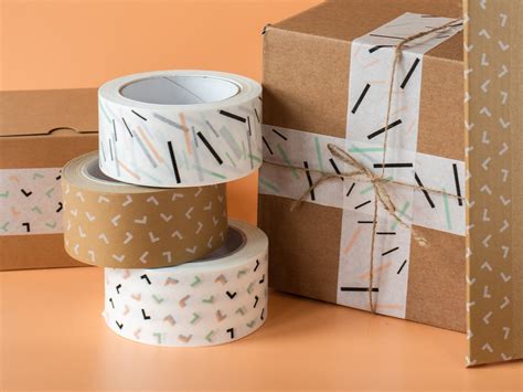 2 Kraft Packing Tapes-designer Printed Tape-recycled Packaging - Etsy