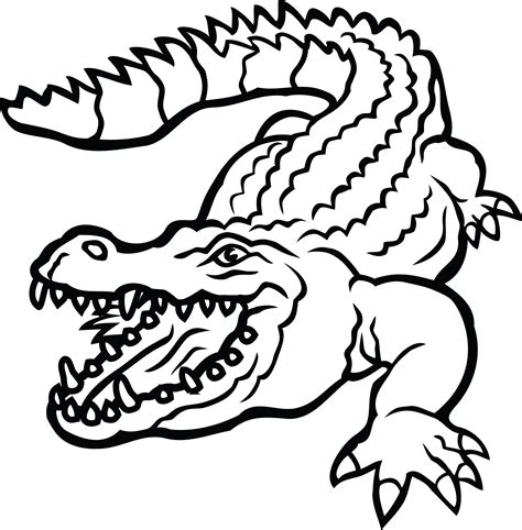 Crocodile Clipart Black And White | Free download on ClipArtMag