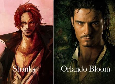 shanks as orlando bloom - One Piece | Aleatória