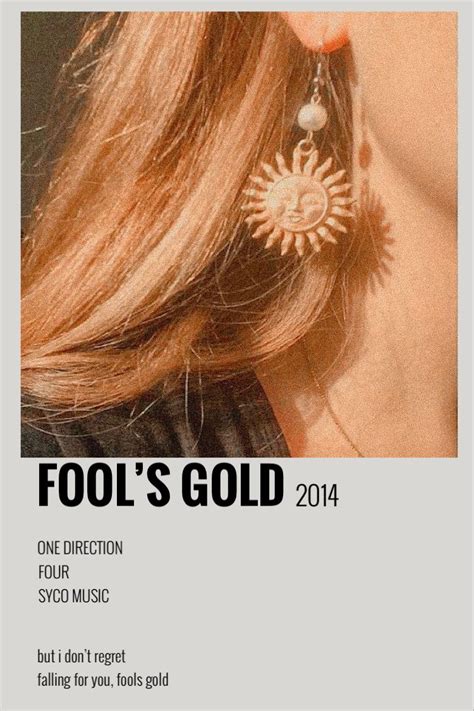 fools gold one direction minimalist poster | One direction posters, One ...