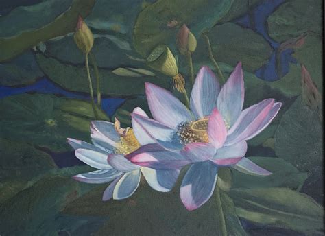 Painting : "water lotus" (Original art by Linda C. Eichhorn)