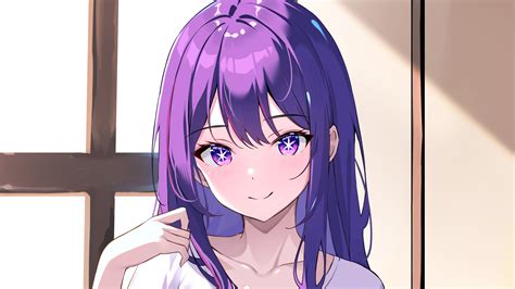 Anime Girl With Purple Hair