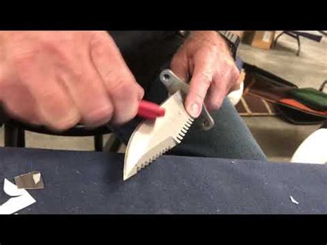 How to sharpen a hunting knife like a Rambo knife - YouTube