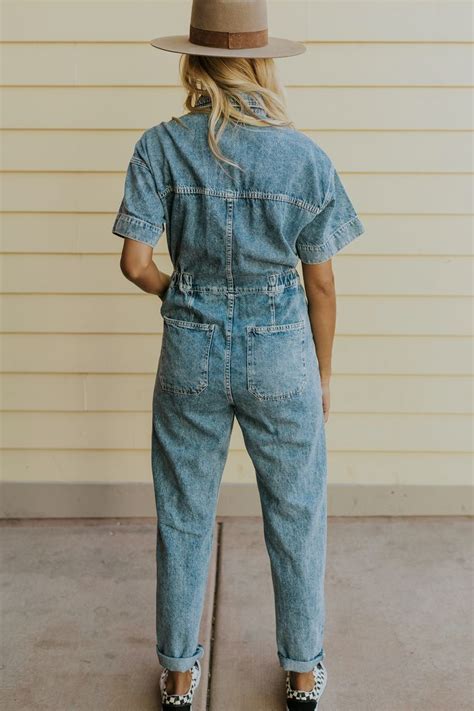 Free People Marci Coverall | Denim jumpsuit street style, Jumpsuit ...