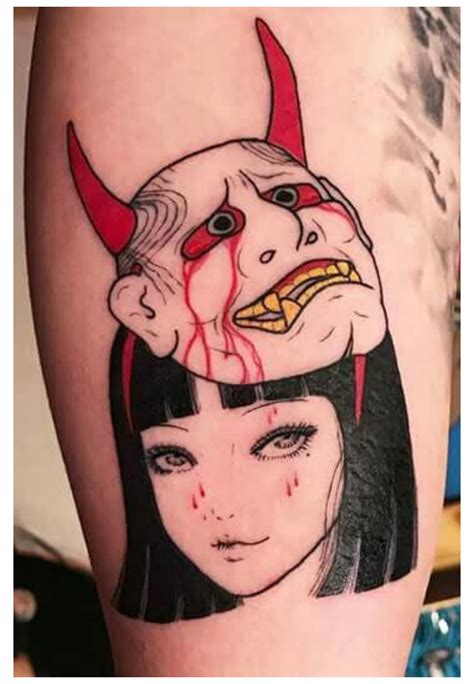 Hannya Maske Tattoo, Oni Mask Tattoo, Hanya Tattoo, Japanese Girl Tattoo, Japanese Demon Tattoo ...