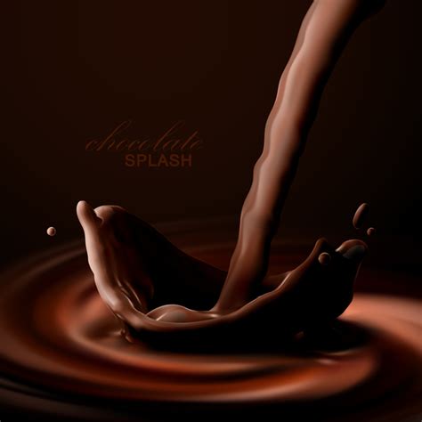 Chocolate splash background vector free download