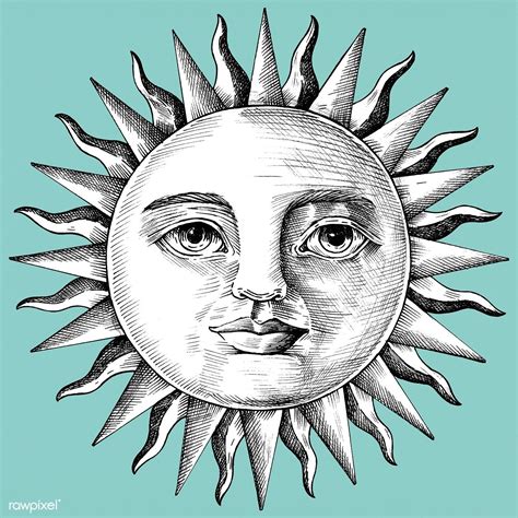 Hand drawn sun with face | free image by rawpixel.com | Como desenhar ...