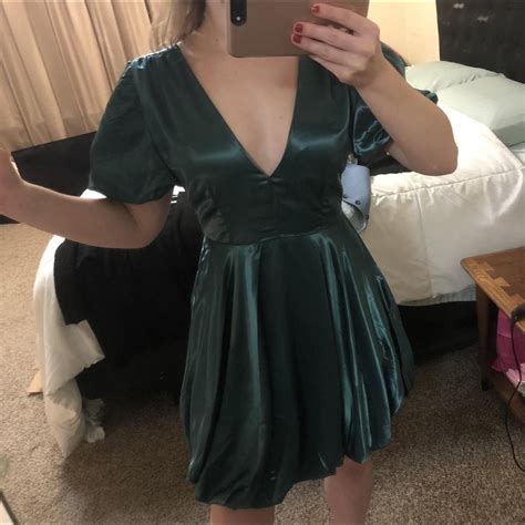 Formal dark green dress Color: green Size: small... - Depop