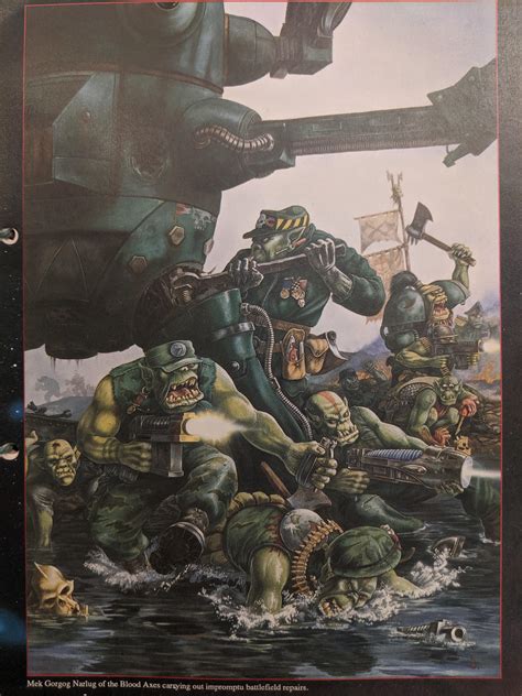 One of the awesome color pages from a 1990s Ork lore book. : r/Warhammer40k