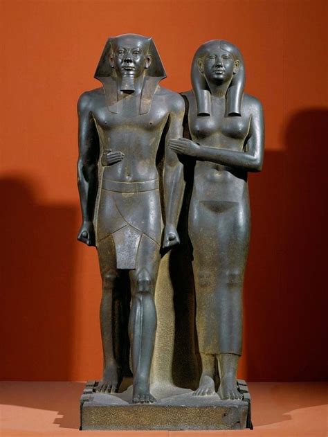 King Menkaure and Queen Khamerernebty | Egypt museum, Ancient egyptian art, Statue