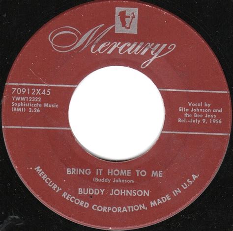 Bring It Home to Me / You Got It Made by Buddy Johnson (Single): Reviews, Ratings, Credits, Song ...