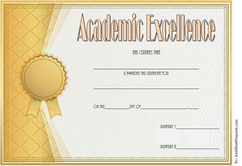 Fresh Certificate Of Academic Excellence Award – Best Templates Ideas