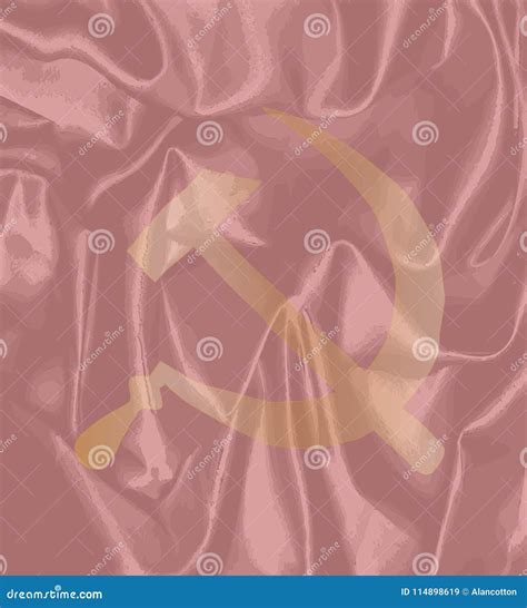 Hammer And Sickle Flag Background Stock Vector - Illustration of ...