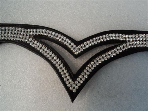 Bling browband - double V