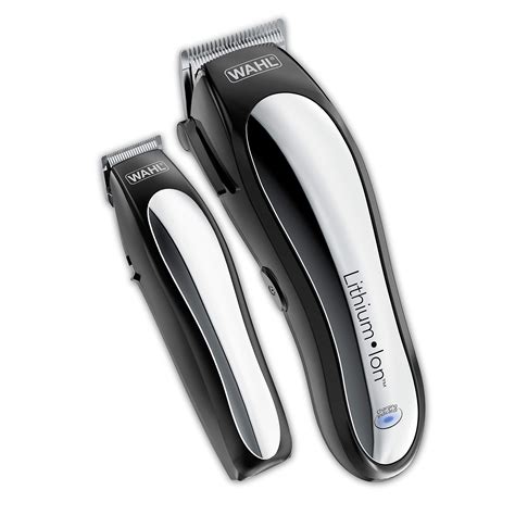 Wahl Clipper Lithium Ion Cordless Haircutting & Trimming Combo Kit - Rechargeable Electric Razor ...