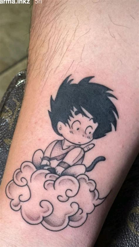 Kid Goku On Flying Nimbus Tattoo in 2022 | Dragon balls, Tattoos, Animal tattoo