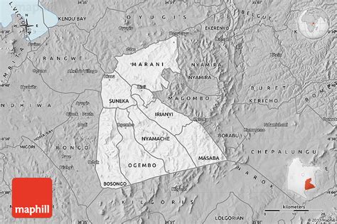 Gray Map of KISII